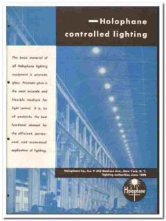 Holophane Company 1946 vintage electrical catalog lighting controlled