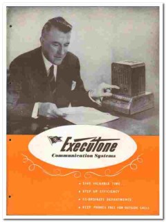 Executone Inc 1946 vintage electrical catalog communication systems