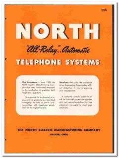 North Electric Mfg Company 1946 vintage catalog telephone systems