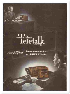 Webster Electric Company 1946 vintage catalog intercommunications