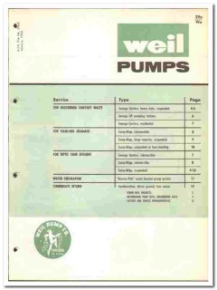 Weil Pump Company 1966 vintage plumbing catalog sewage ejectors Weil Pump Company 1966 vintage plumbing catalog sewage ejectors