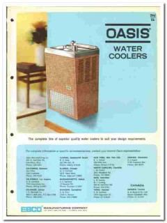 EBCO Mfg Company 1966 vintage plumbing catalog Oasis water coolers