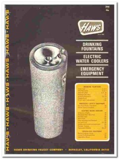 Haws Drinking Faucet Company 1966 vintage plumbing catalog fountains Haws Drinking Faucet Company 1966 vintage plumbing catalog fountains