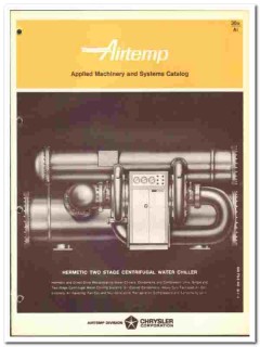 Chrysler Corp 1966 vintage heating catalog water chillers Airtemp