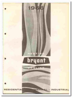 Bryant Mfg Company 1966 vintage heating catalog cooling equipment Bryant Mfg Company 1966 vintage heating catalog cooling equipment
