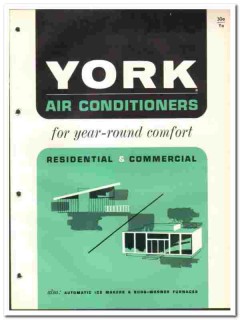 York Corp 1966 vintage heating catalog air conditioning ice makers