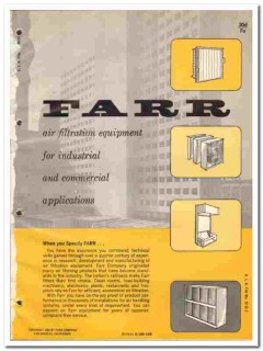 Farr Company 1966 vintage heating catalog air filtration equipment