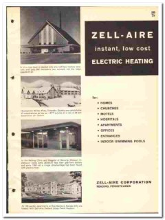 Zell-Aire Corp 1966 vintage heating catalog electric instant Zell-Aire Corp 1966 vintage heating catalog electric instant