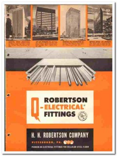H H Robertson Company 1966 vintage electrical catalog Q-fittings floor