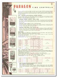 Paragon Electric Company 1966 vintage catalog time controls