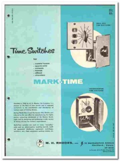 M H Rhodes Inc 1966 vintage electrical catalog time switches Mark-Time