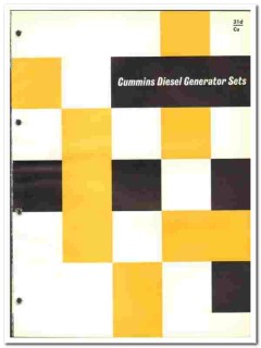 Cummins Engine Company 1966 vintage electrical catalog generator sets