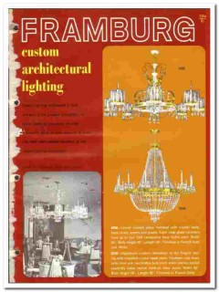 H A Framburg Company 1966 vintage electrical catalog custom lighting
