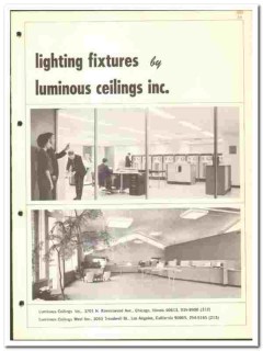 Luminous Ceilings Inc 1966 vintage electrical catalog lighting fixture