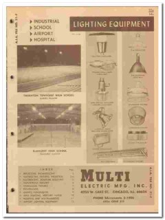 Multi Electric Mfg Company 1966 vintage catalog lighting equipment