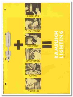 Rambusch Lighting Company 1966 vintage electrical catalog fixtures