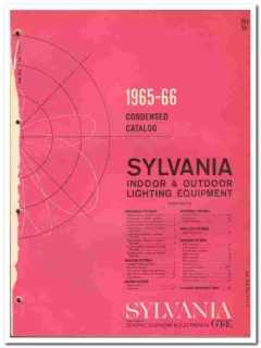 Sylvania Electric Products Inc 1966 vintage catalog lighting equipment