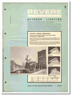 Revere Electric Mfg Company 1966 vintage catalog outdoor lighting