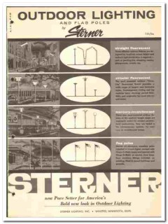 Sterner Lighting Inc 1966 vintage electrical catalog outdoor flag pole
