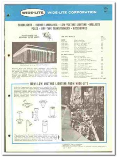 Wide-Lite Corp 1966 vintage electrical catalog lighting equipment