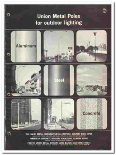 Union Metal Mfg Company 1966 vintage electrical catalog lighting poles Union Metal Mfg Company 1966 vintage electrical catalog lighting poles