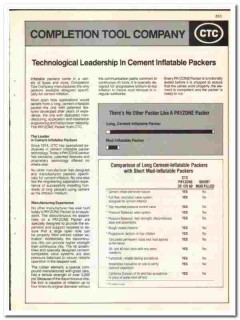 Completion Tool Company 1990 vintage oil gas catalog oilfield Packers