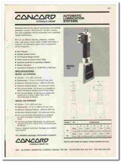 Concord Hydraulic Group LTD 1990 vintage oil gas catalog lubrication