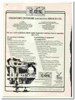 Crawford Offshore Services LTD 1990 vintage oil gas catalog oilfield