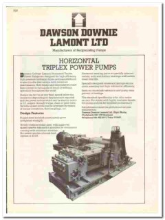 Dawson Downie Lamont LTD 1990 vintage oil gas catalog oilfield pumps