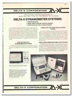 Delta-X Corp 1990 vintage oil gas catalog oilfield Dynamometer Systems