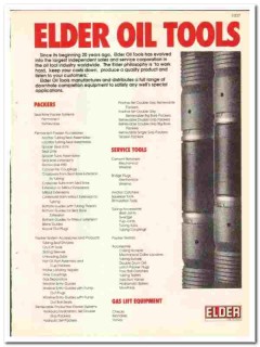 Elder Oil Tools Company 1990 vintage catalog oilfield packers gas lift