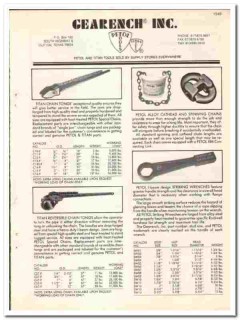 Gearench Inc 1990 vintage oil gas catalog oilfield Petol Titan Tools