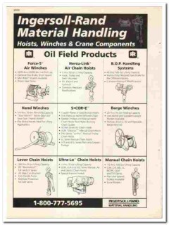 Ingersoll-Rand 1990 vintage oil gas catalog oilfield material handling Ingersoll-Rand 1990 vintage oil gas catalog oilfield material handling