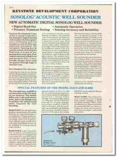 Keystone Development Corp 1990 vintage oil gas catalog Sonolog sounder Keystone Development Corp 1990 vintage oil gas catalog Sonolog sounder