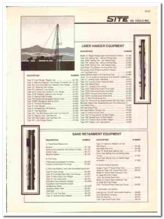Site Oil Tool Inc 1990 vintage catalog oilfield equipment packer