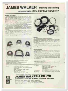 James Walker Company LTD 1990 vintage oil gas catalog oilfield sealing James Walker Company LTD 1990 vintage oil gas catalog oilfield sealing