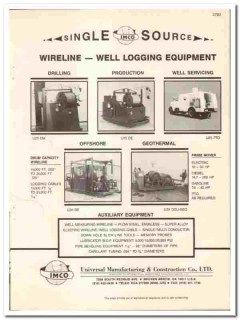 Universal Mfg Construction Company 1990 vintage oil catalog oilfield