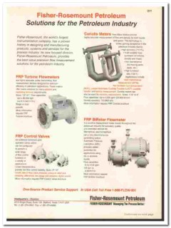 Fisher-Rosemount Petroleum 1998 vintage oil gas catalog oilfield FRP