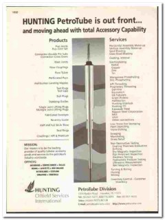Hunting Oilfield Services International 1998 vintage oil gas catalog Hunting Oilfield Services International 1998 vintage oil gas catalog