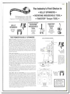 International Tool Company 1998 vintage oil gas catalog oilfield Kelly International Tool Company 1998 vintage oil gas catalog oilfield Kelly