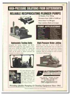 Butterworth Jetting Systems Inc 1998 vintage oil gas catalog oilfield