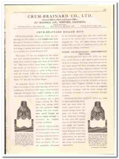 Crum-Brainard Company 1942 vintage oil gas catalog oilfield roller bit Crum-Brainard Company 1942 vintage oil gas catalog oilfield roller bit
