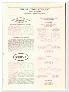 Dehydro Company 1942 vintage oil gas catalog oilfield Parasol