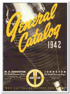 Johnston Oil Field Service Corp 1942 vintage catalog oilfield testing Johnston Oil Field Service Corp 1942 vintage catalog oilfield testing