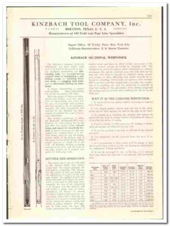 Kinzbach Tool Company 1942 vintage oil gas catalog oilfield equipment Kinzbach Tool Company 1942 vintage oil gas catalog oilfield equipment