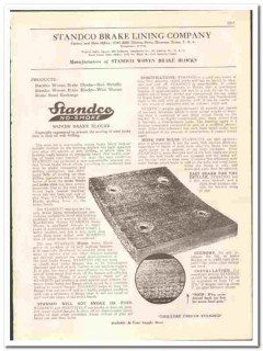 Standco Brake Lining Company 1942 vintage oil gas catalog asbestos