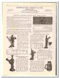 Templeton Kenly Company 1942 vintage oil gas catalog oilfield jacks Templeton Kenly Company 1942 vintage oil gas catalog oilfield jacks