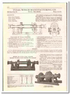 Tulsa Winch Mfg Company 1942 vintage oil gas catalog oilfield Tulsa Winch Mfg Company 1942 vintage oil gas catalog oilfield