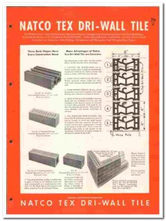 National Fireproofing Corp 1949 vintage tile catalog Dri-Wall