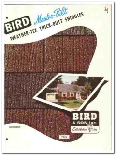 Bird Son Inc 1949 vintage roofing catalog Master-Bilt shingles Bird Son Inc 1949 vintage roofing catalog Master-Bilt shingles